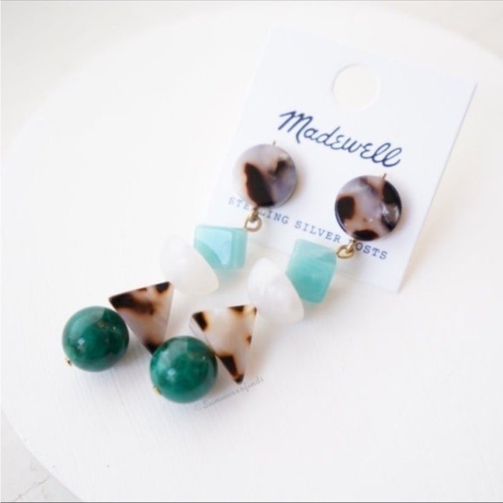 Madewell Geometric Stack Statement Earring - image 2